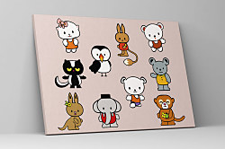 Ilustrovaný obraz Zvieratká 1760